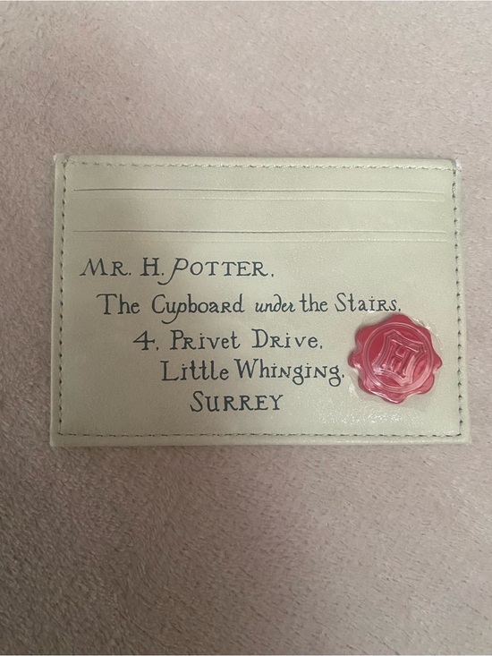 Wizarding World Of Harry Potter Handbags - Cream Card Holder with Pink Wax Seal Accent